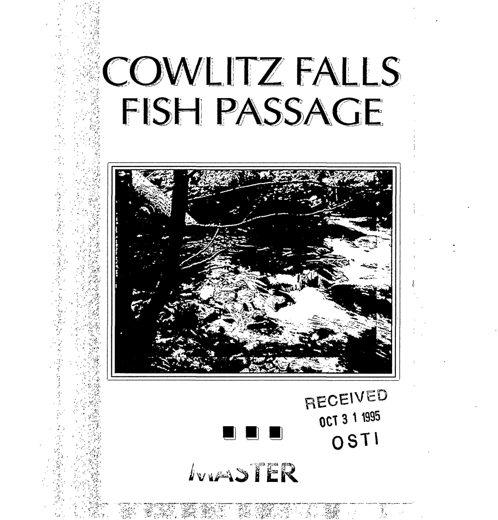 Cowlitz Falls Fish Passage