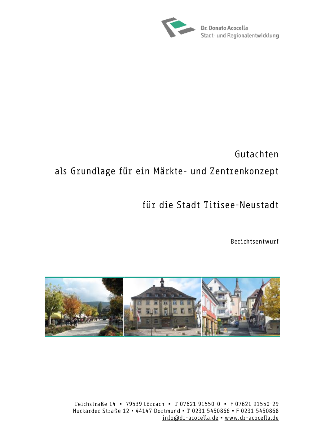 Und Zentrenkonzept Für Die Stadt Titisee-Neustadt