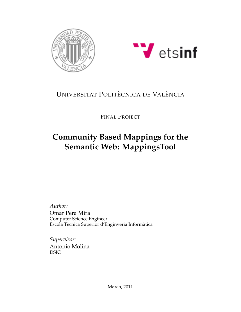 Community Based Mappings for the Semantic Web: Mappingstool