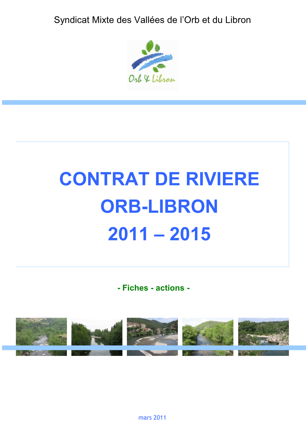 Fiches Actions Contrat De Rivière 2011-2015