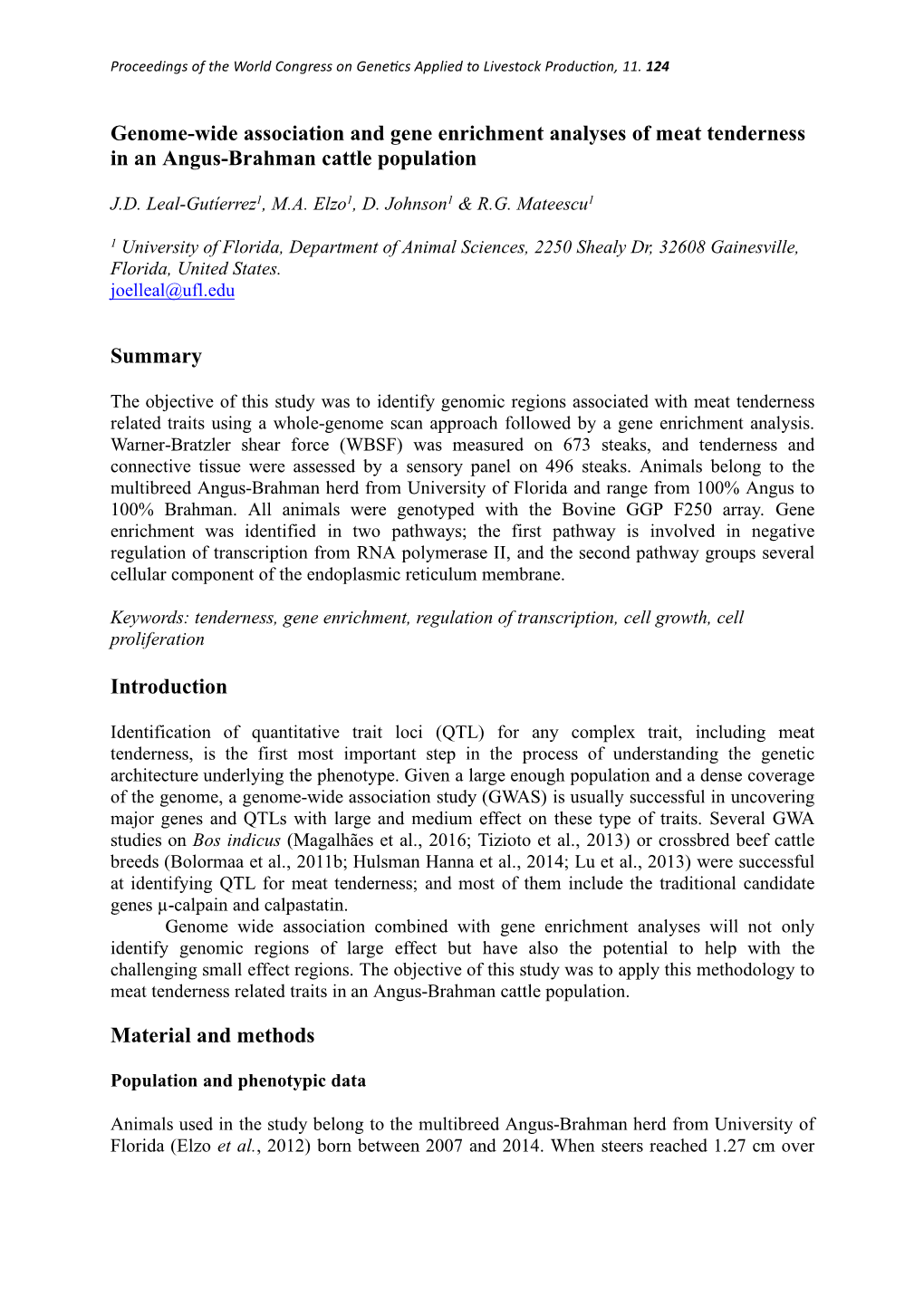 Genome-Wide Association and Gene Enrichment Analyses of Meat Sensory Traits in a Crossbred Brahman-Angus