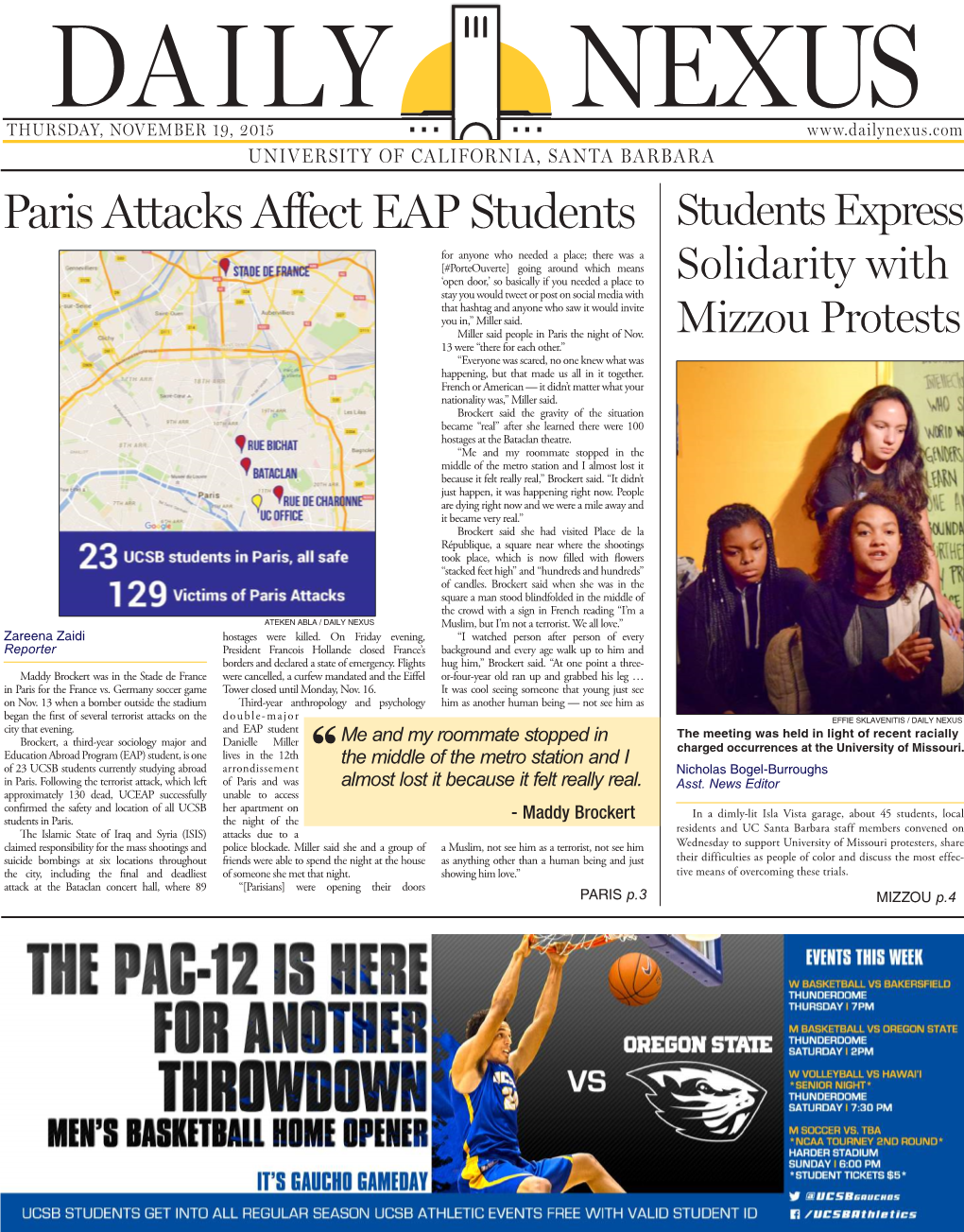 Paris Attacks Affect EAP Students Students Express