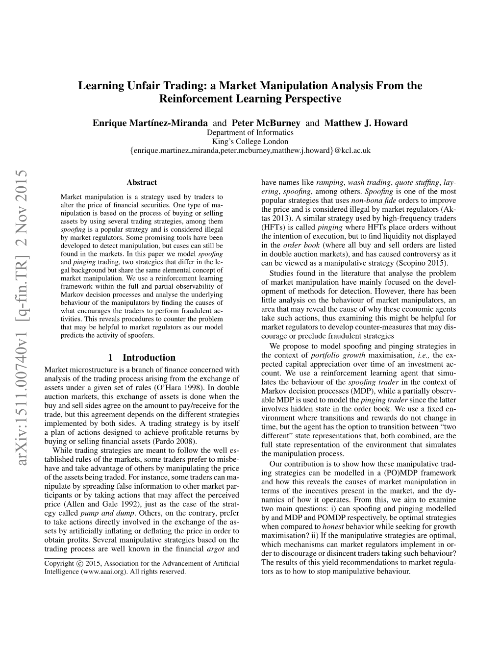 Learning Unfair Trading: a Market Manipulation Analysis from the Reinforcement Learning Perspective