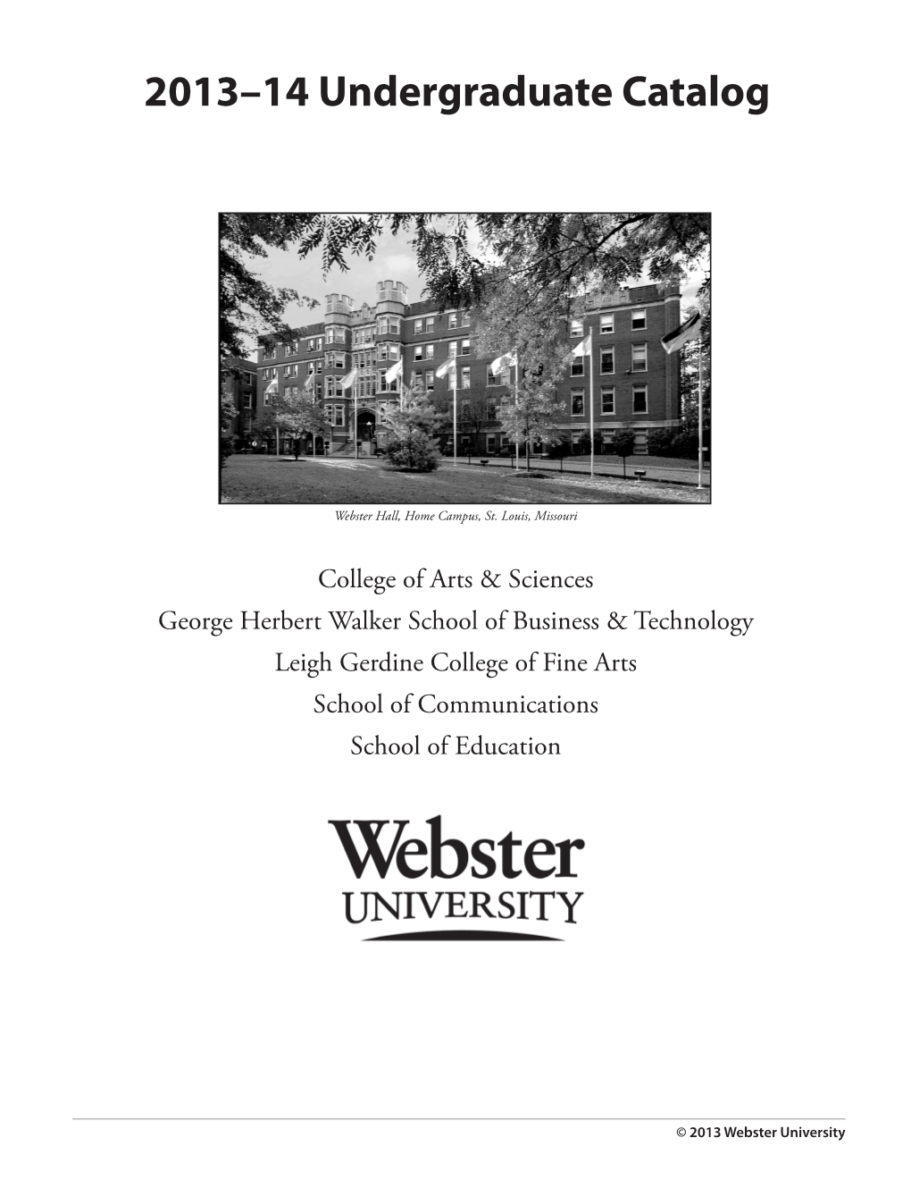 2013–14 Undergraduate Catalog