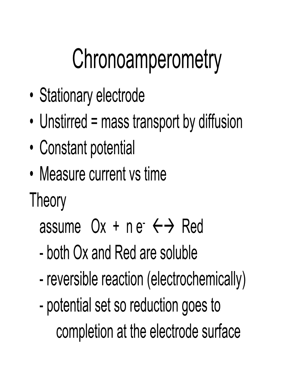 Chronoamperometry