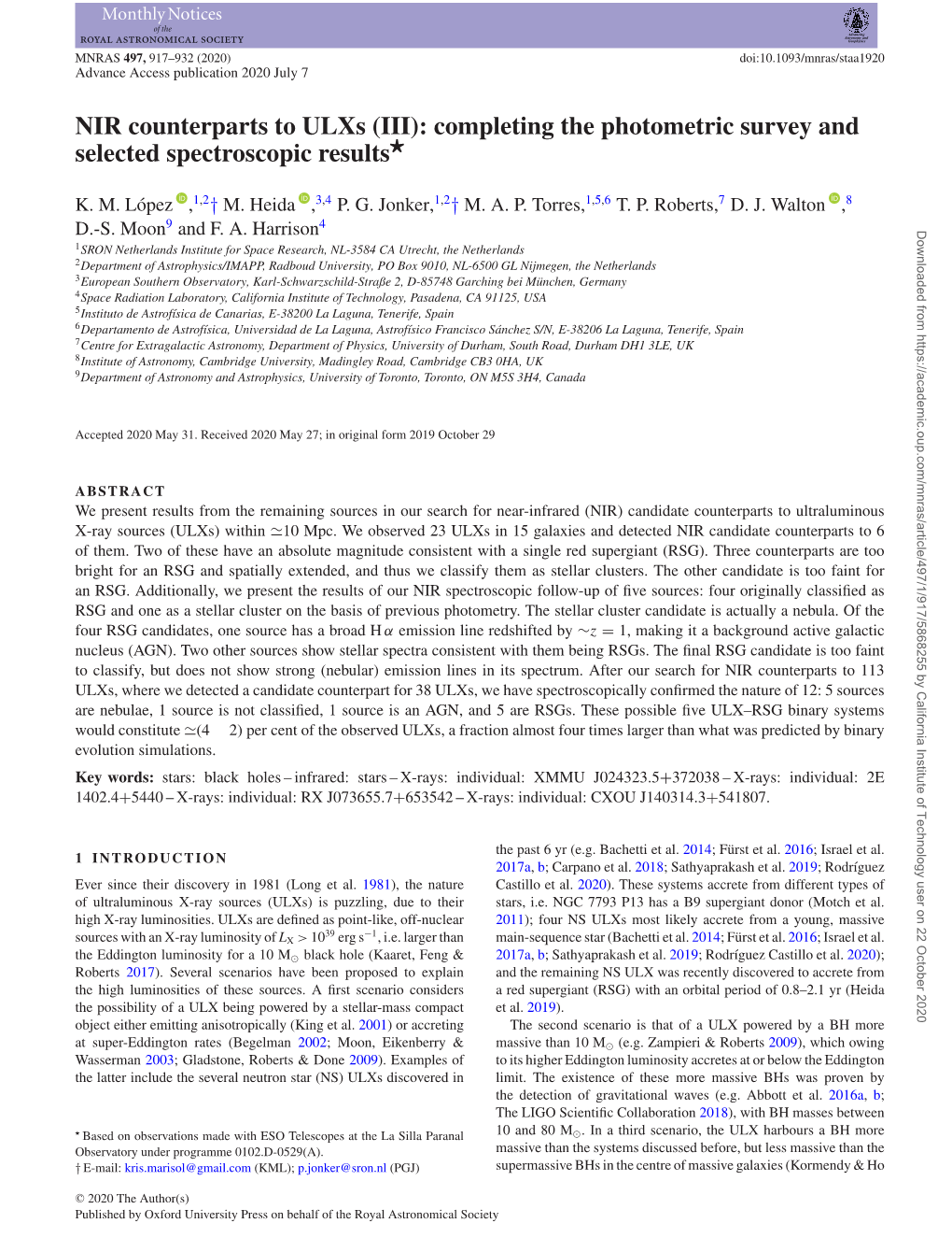 NIR Counterparts to Ulxs (III): Completing the Photometric Survey and  Selected Spectroscopic Results