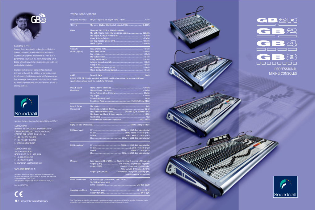 Soundcraft GB Series Brochure