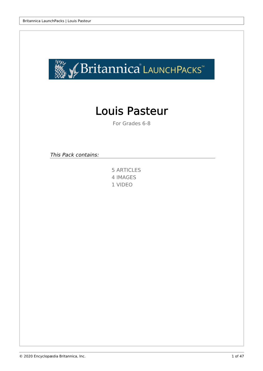 Louis Pasteur