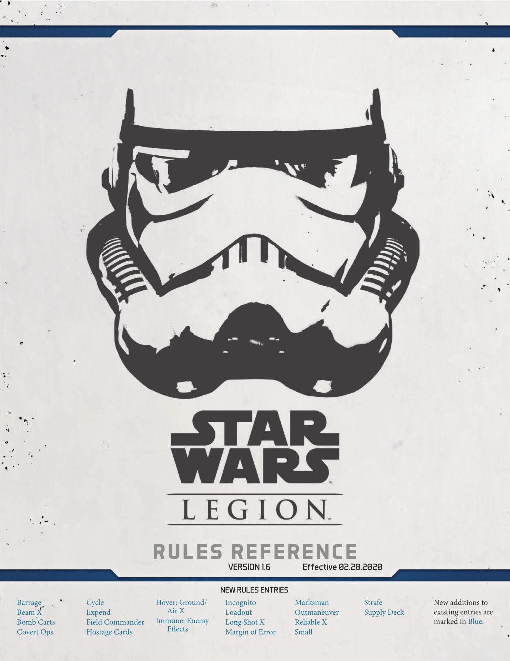 RULES REFERENCE VERSION 1.6 Effective 02.28.2020