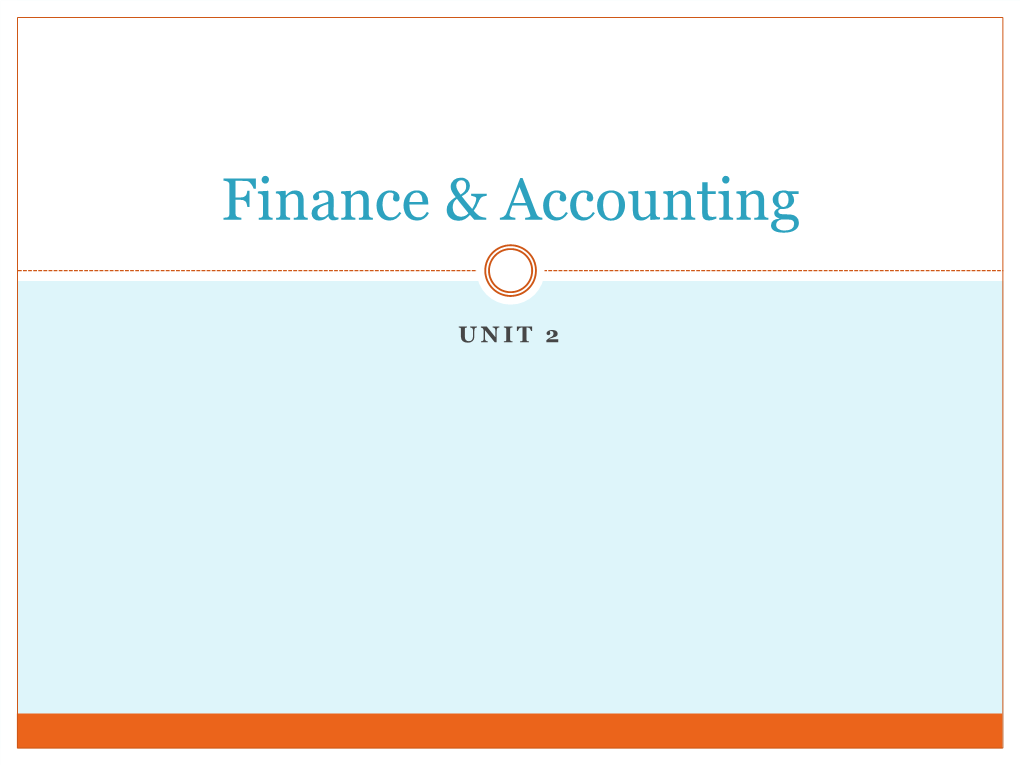 Finance & Accounting