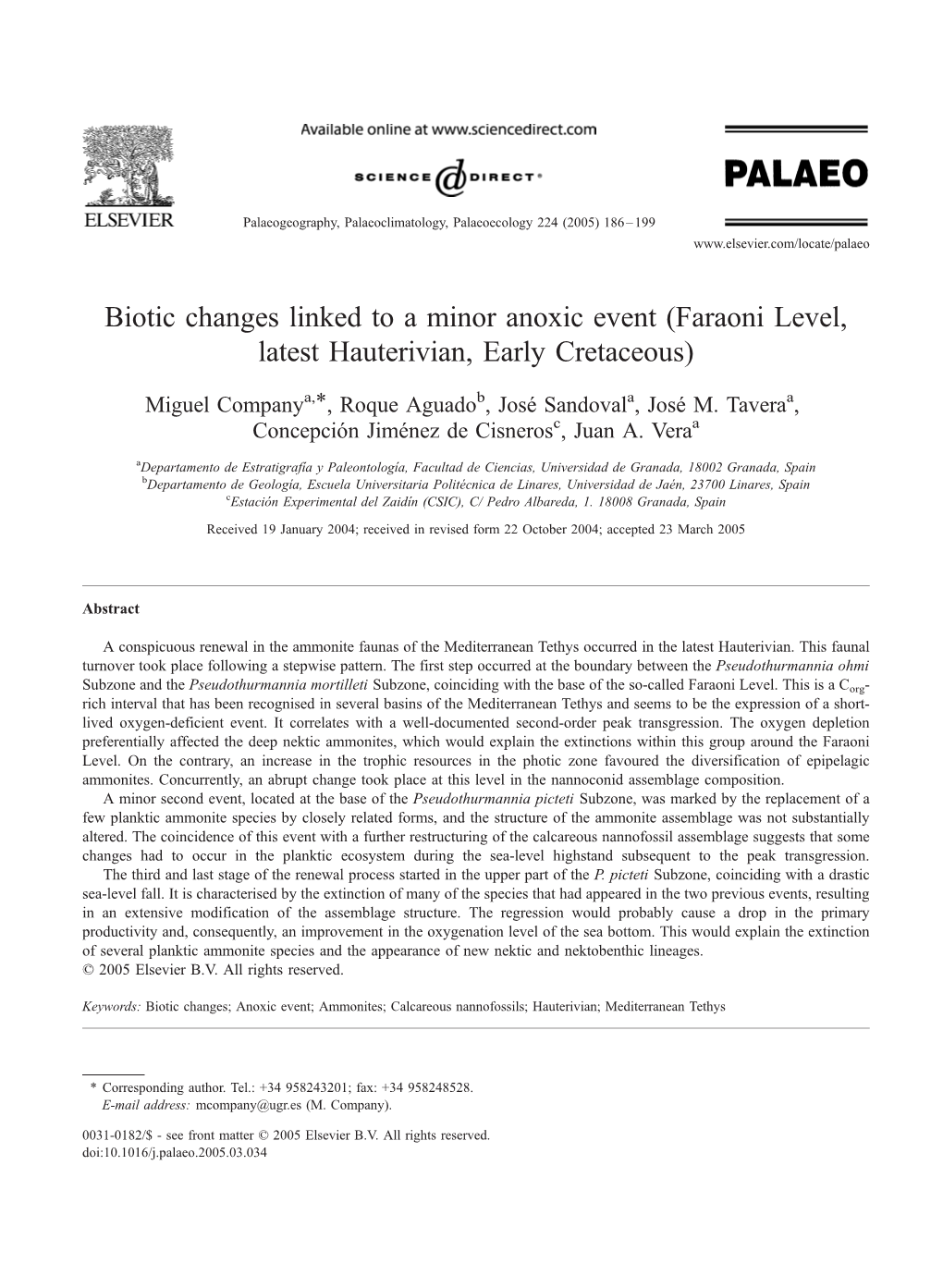 Faraoni Level, Latest Hauterivian, Early Cretaceous)