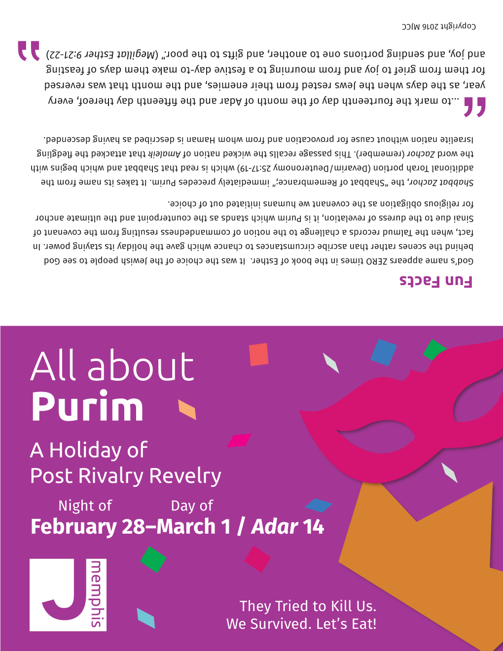 All About Purim a Holiday of Post Rivalry Revelry