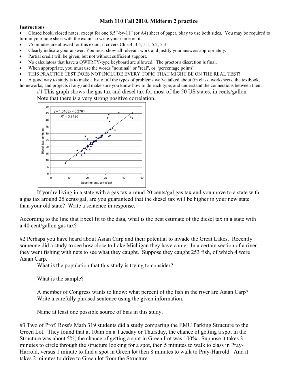 Math 110 Section 2, Winter 2007, Midterm 1