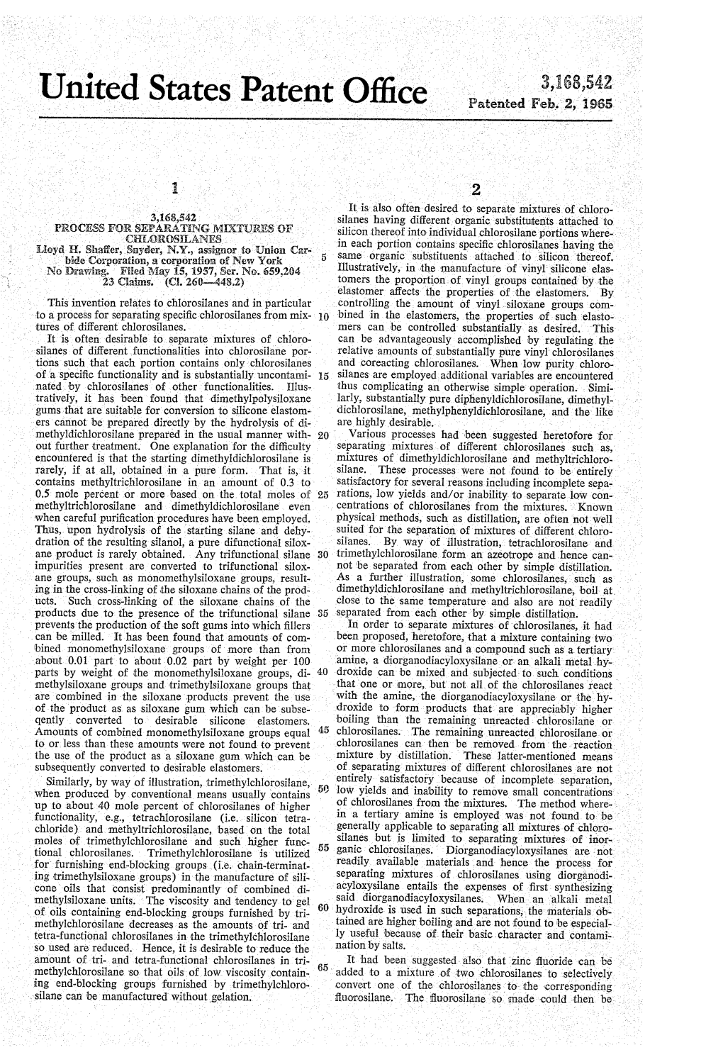 United States Patent Office Patented Feb