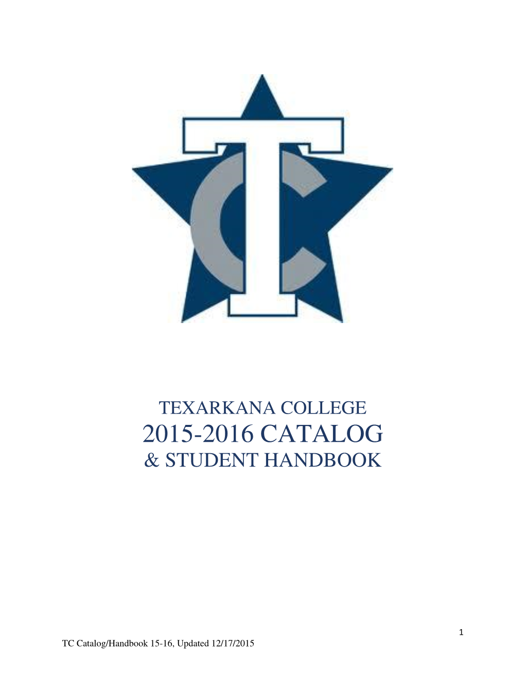 2015-2016 Catalog & Student Handbook