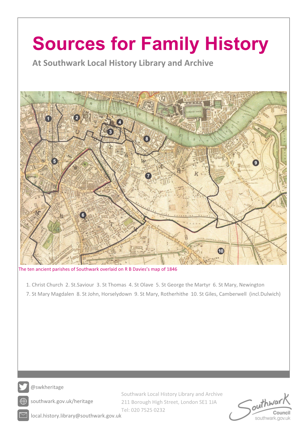 Sources for Southwark Family History