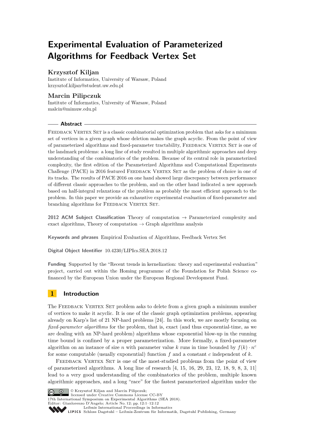 Experimental Evaluation of Parameterized Algorithms for Feedback Vertex Set