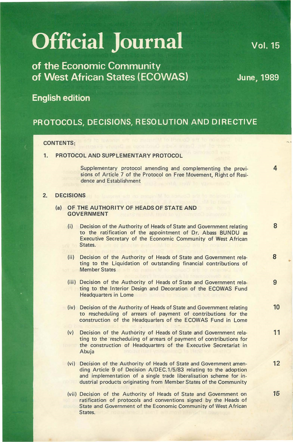 Sions of Article 7 of the Protocol on Free Movement, Right of Resi- Dence and Establishment