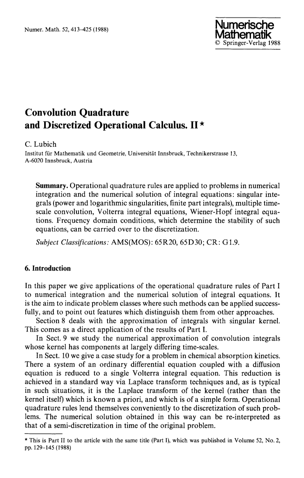 Convolution Quadrature and Discretized Operational Calculus. II*