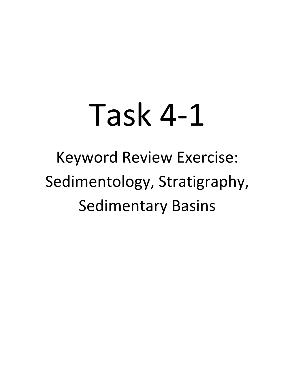 Sedimentology, Stratigraphy, Sedimentary Basins