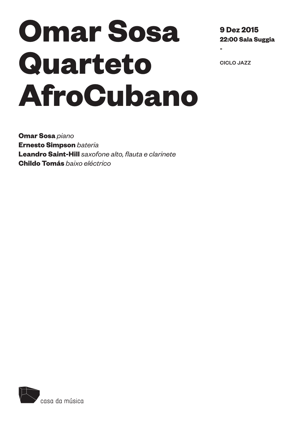 Omar Sosa Quarteto Afrocubano