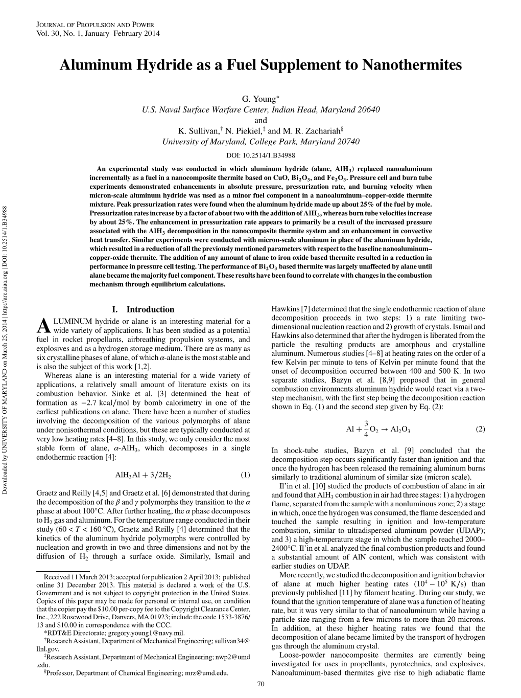 Aluminum Hydride As a Fuel Supplement to Nanothermites