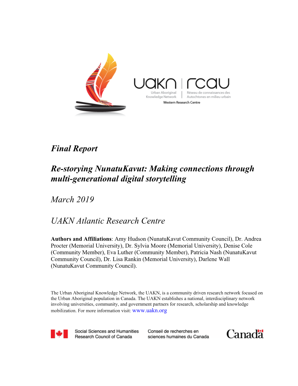 Final Report Re-Storying Nunatukavut