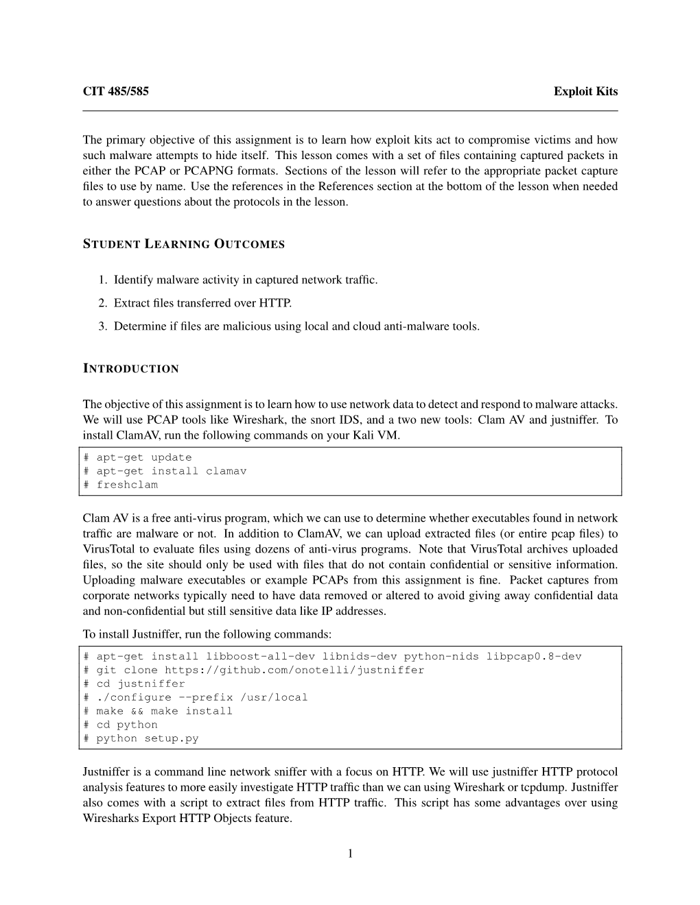 CIT 485: Exploit Kits