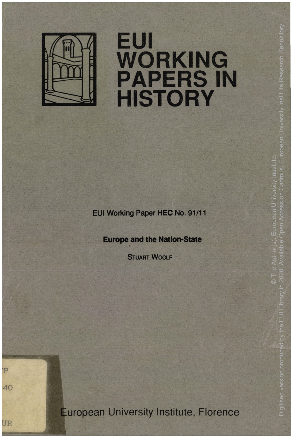 Eui Working Papers in History