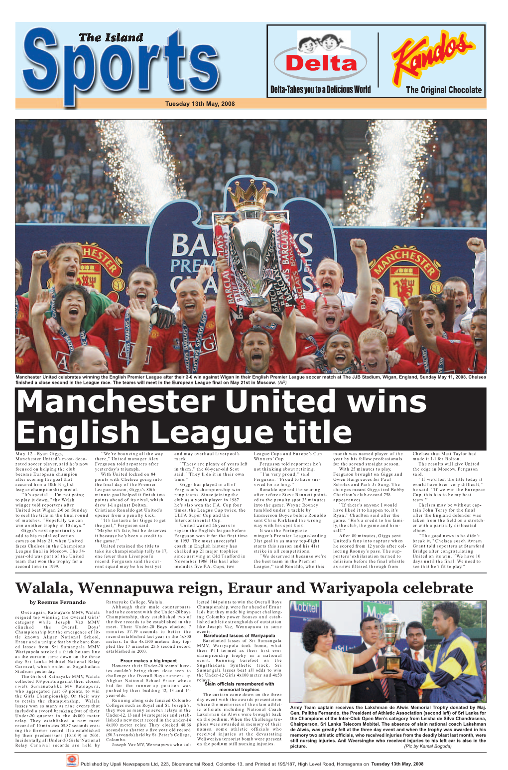 Manchester United Wins English League Title