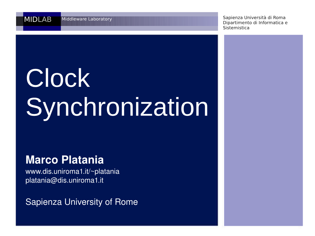 Clock Synchronization