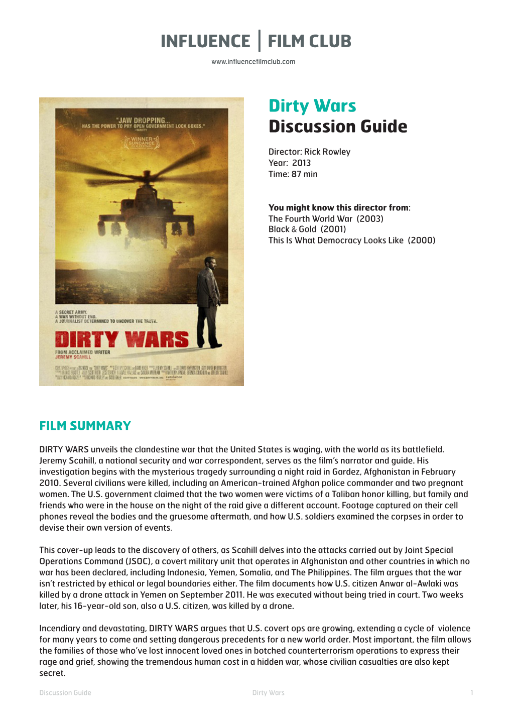 Dirty Wars Discussion Guide