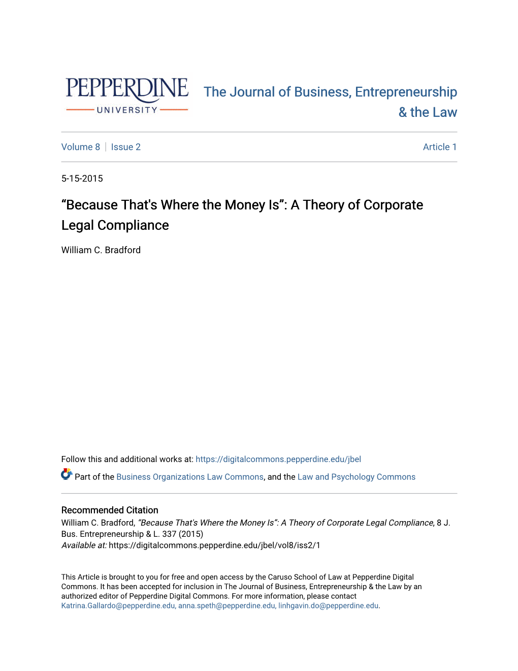 A Theory of Corporate Legal Compliance