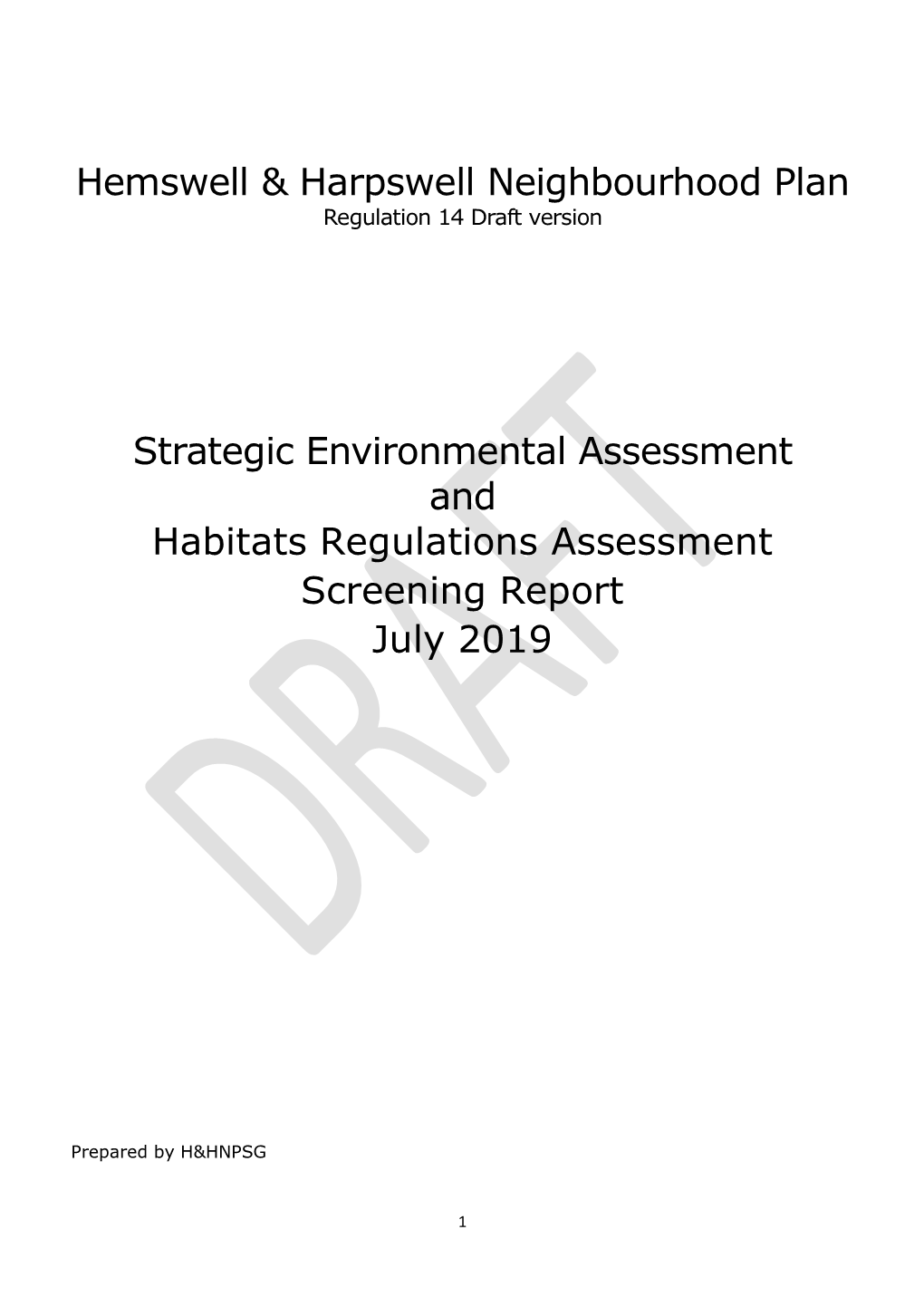 Hemswell & Harpswell Neighbourhood Plan Strategic