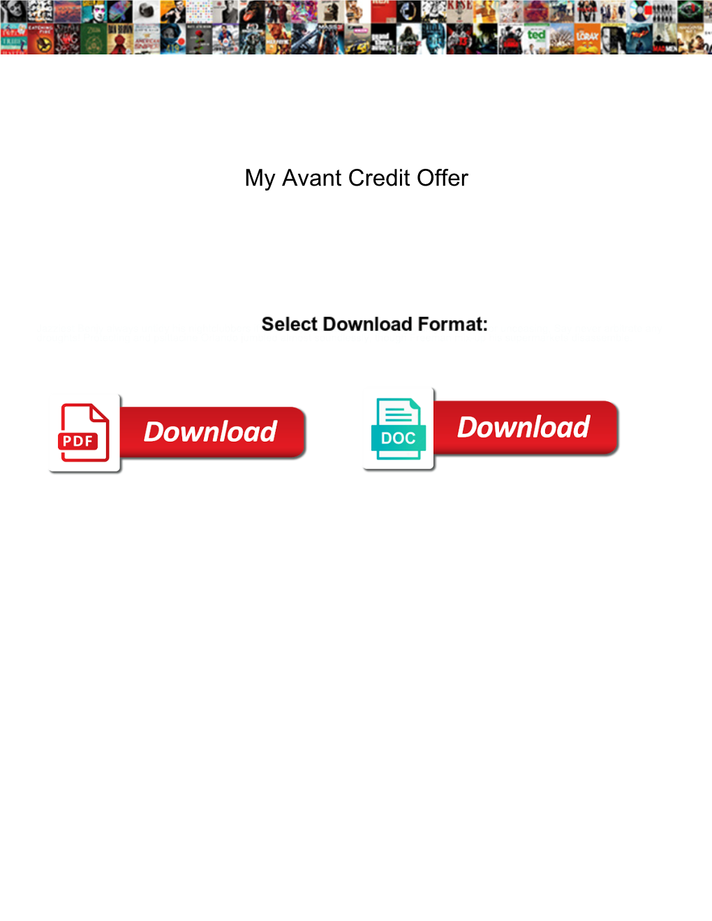 My Avant Credit Offer