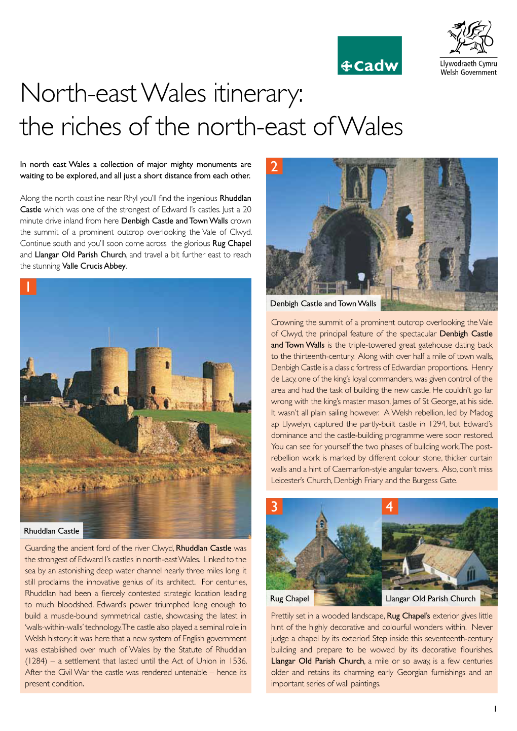 North-East Wales Itinerary: the Riches of the North-East of Wales