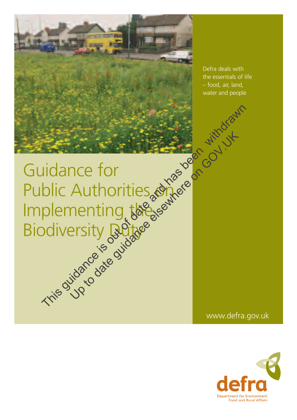 Guidance for Public Authorities on Implementing the Biodiversity Duty