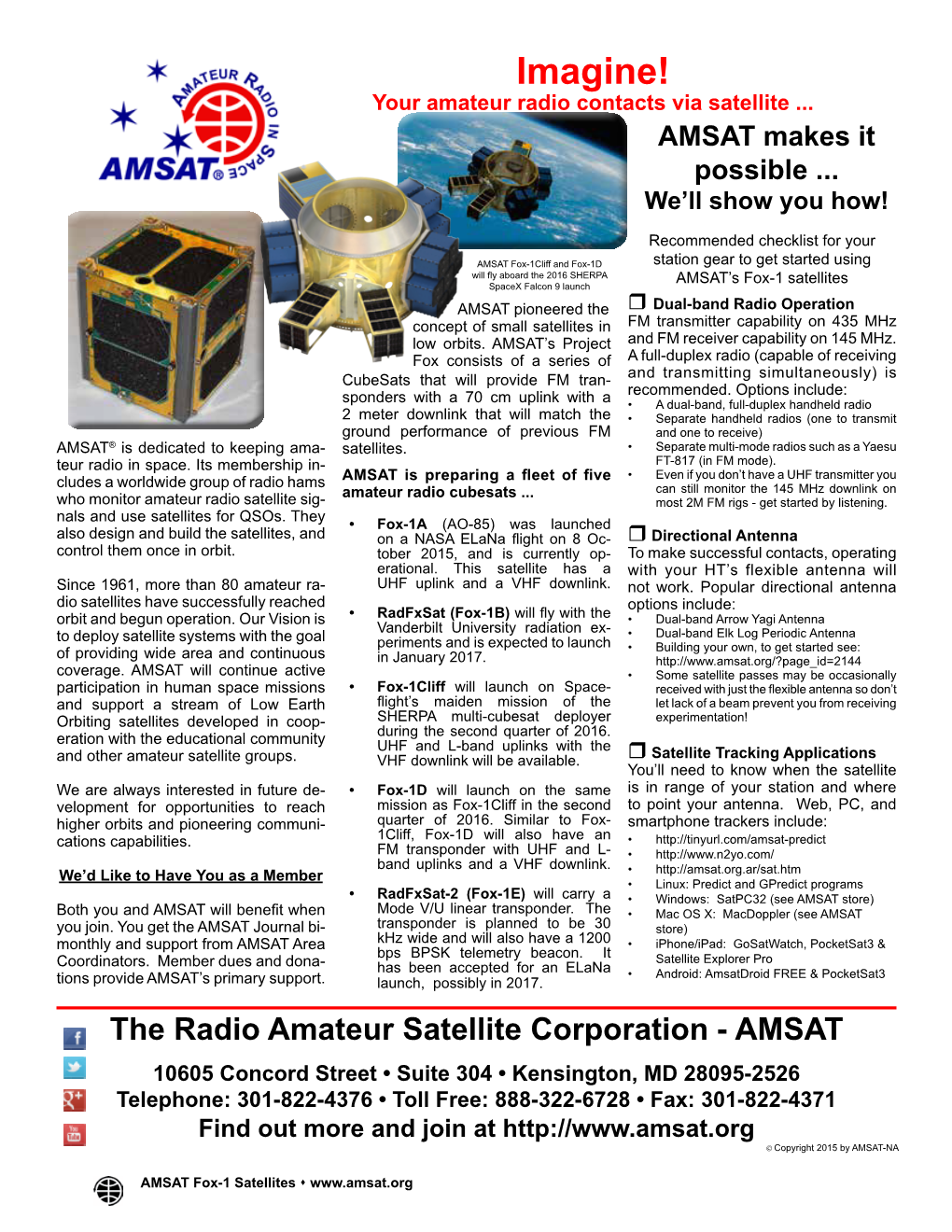 Imagine! Your Amateur Radio Contacts Via Satellite