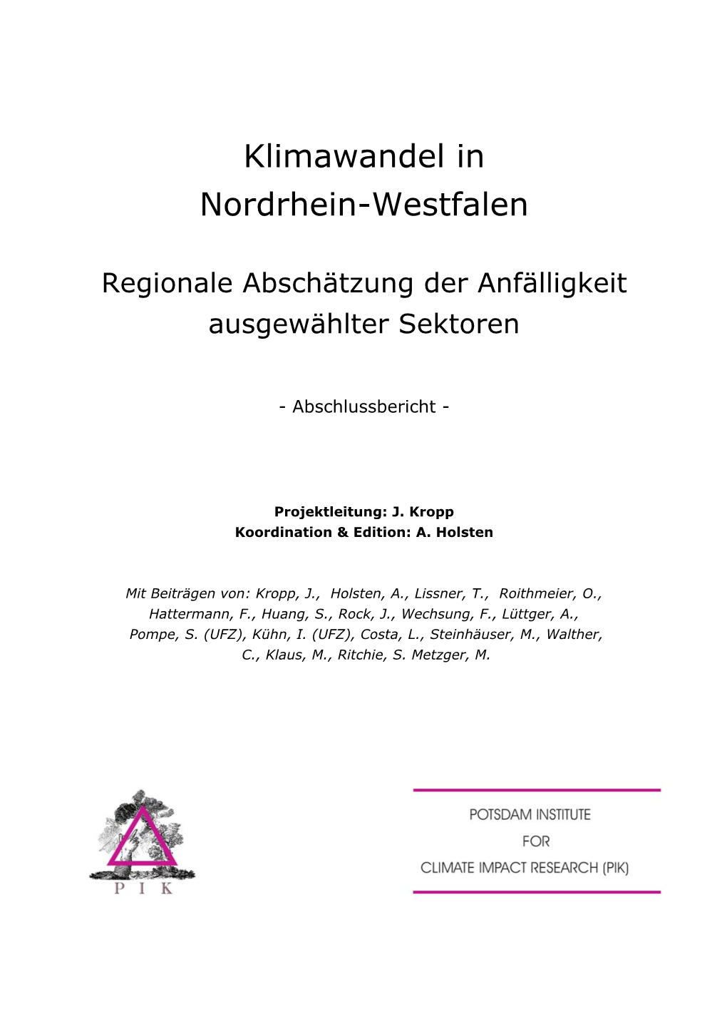 Klimawandel in Nordrhein-Westfalen