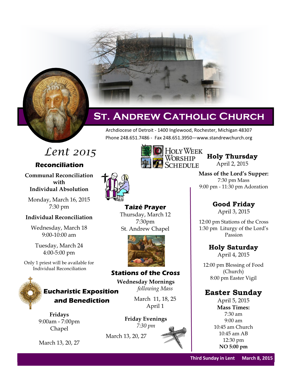 St. Andrew Catholic Church Lent 2015