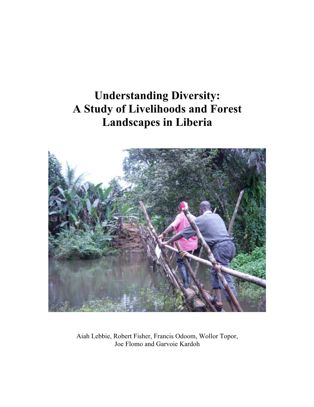 Understanding Diversity: a Study of Livelihoods and Forest Landscapes in Liberia