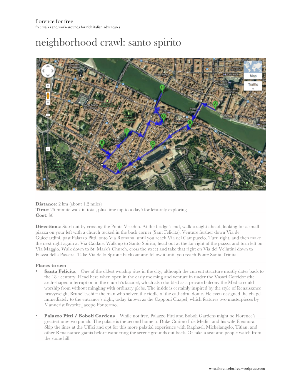 Santo Spirito Neighborhood Crawl