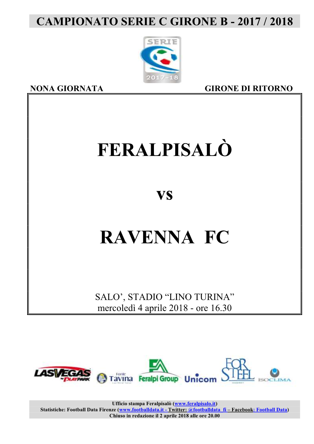 FERALPISALÒ Vs RAVENNA FC