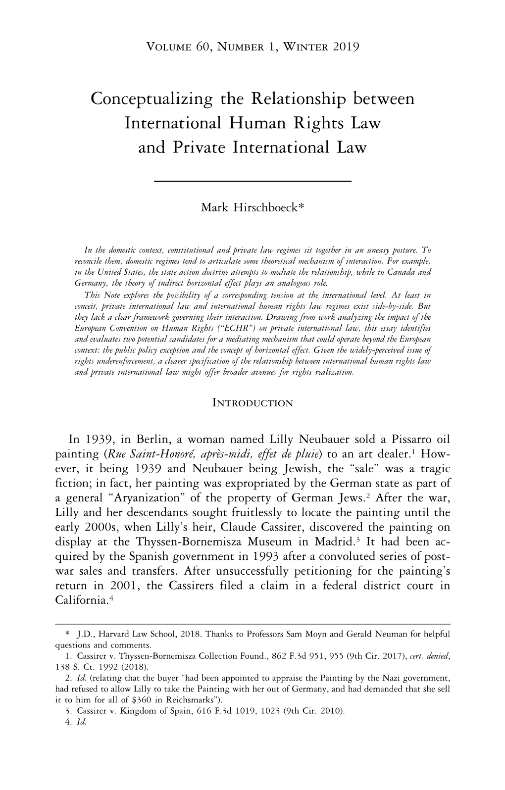 Conceptualizing the Relationship Between International Human Rights Law and Private International Law