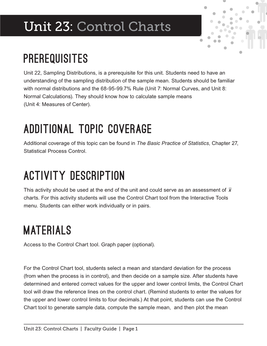 Unit 23: Control Charts