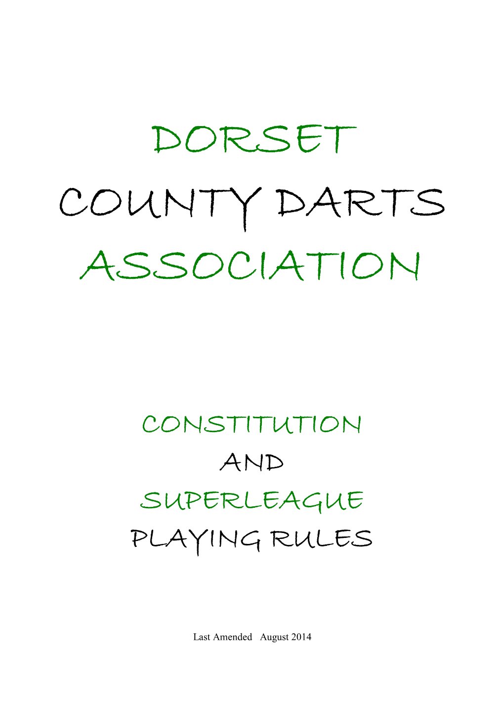 Download DCDA Constitution and Superleague Playing Rules