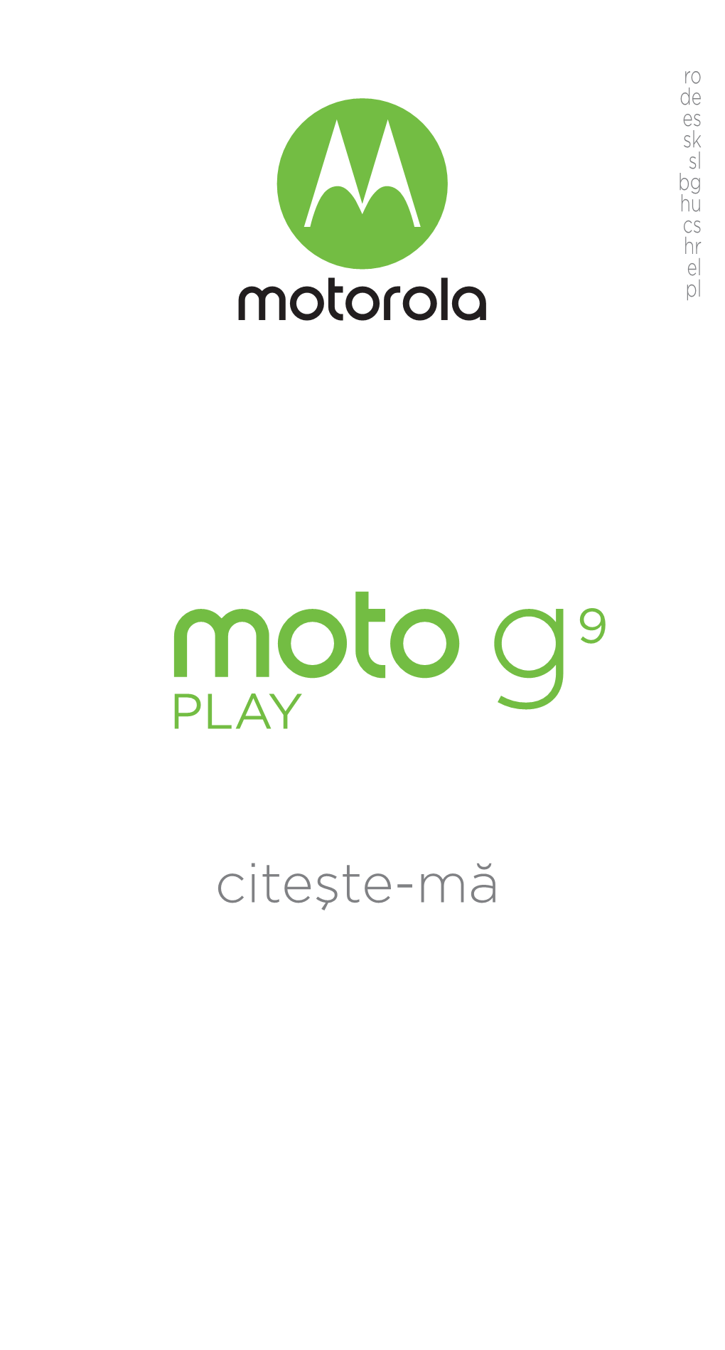 Citeşte-Mă Moto G9 Play Română