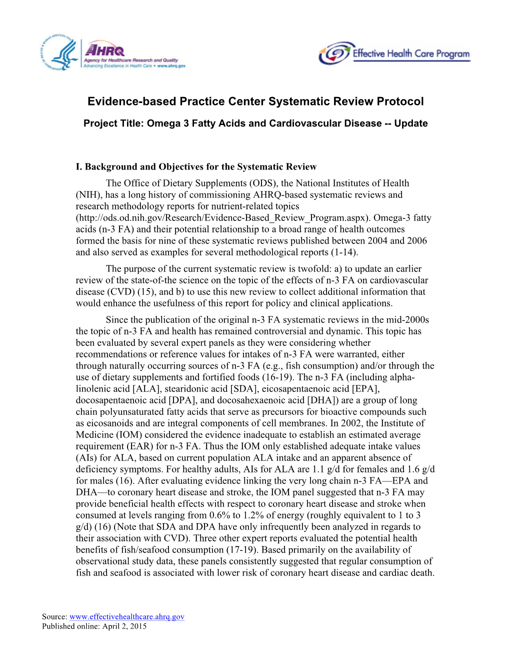 Fatty-Acids-Cardiovascular-Disease Research-Protocol