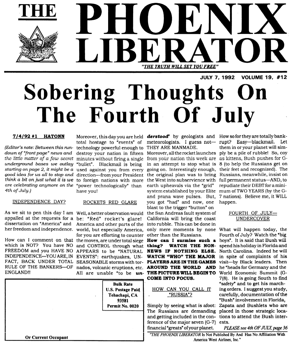 THE PHOENIX LIBERATOR, July 7, 1992