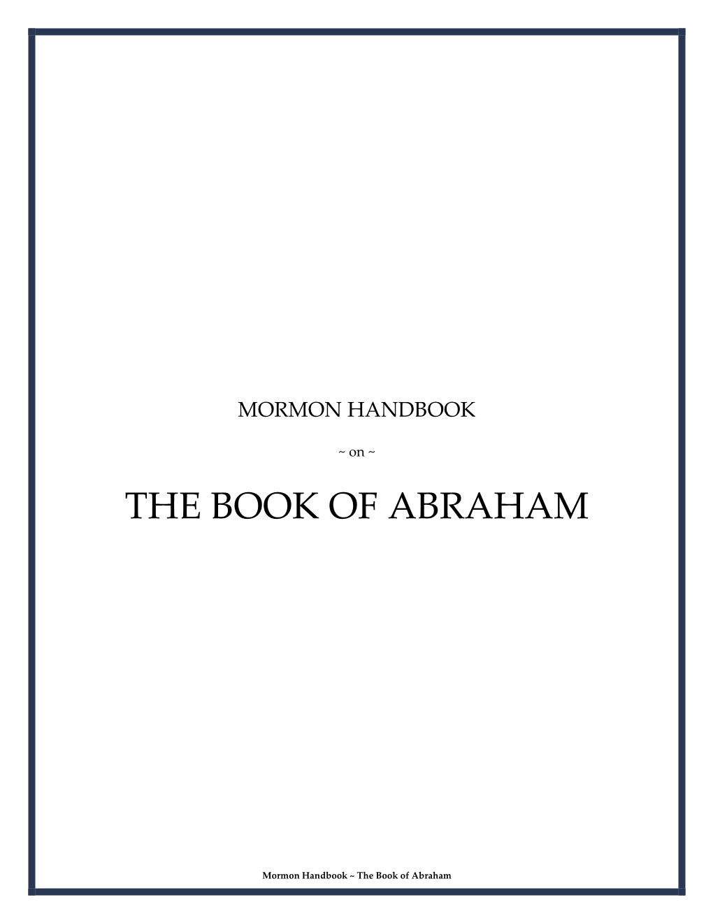 The Book of Abraham